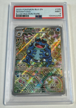 2025 Pokemon TCG SEISMITOAD 105/086 PSA 9 MINT ILLUSTRATION RARE HOLO - Image 1