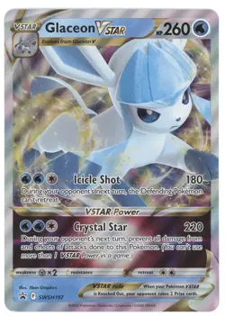 2022 Pokemon Sword & Shield Black Star Promo Glaceon VSTAR (Jumbo Card) #SWSH197 - Image 1