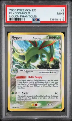 2006 POKEMON EX HOLON PHANTOMS #7 FLYGON-HOLO PSA 9 - Image 1