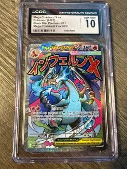 Pokemon Mega Charizard X ex 023 Black Star Promo UPC English CGC 10 Graded - Image 1