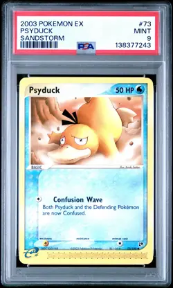 2003 POKEMON EX SANDSTORM #73 PSYDUCK PSA 9 - Image 1
