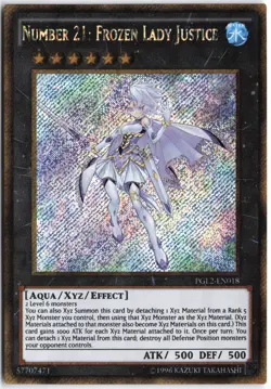 Yugioh - Number 21: Frozen Lady Justice PGL2-EN018 Unlimited - Premium Gold: Ret - Image 1
