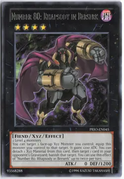 Yugioh - Number 80: Rhapsody in Berserk PRIO-EN045 Unlimited - Primal Origin - Image 1