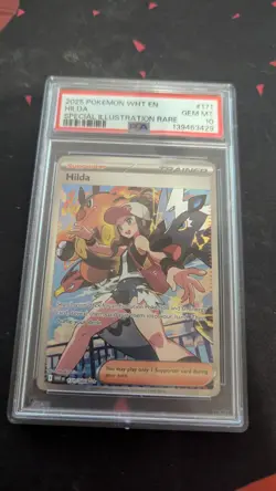 2025 POKEMON WHT EN-WHITE FLARE SPECIAL ILLUSTRATION RARE #171 HILDA PSA 10 - Image 1