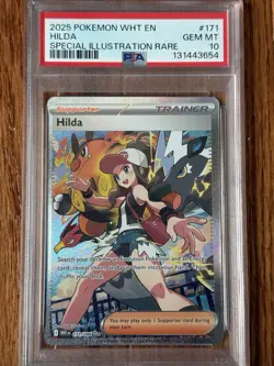 PSA 10 - 2025 POKEMON WHT EN-WHITE FLARE SPECIAL ILLUSTRATION RARE #171 HILDA - Image 1