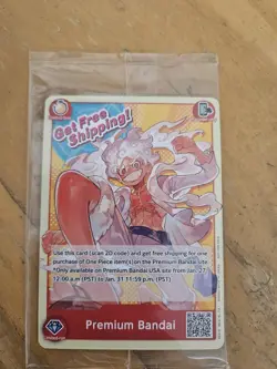 ONE PIECE CARD GAME MONKEY.D.LUFFY PREMIUM BANDAI CARD GAMES FEST 23-24 Sealed - Image 1