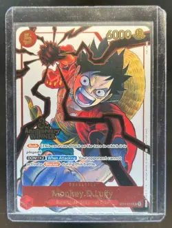 2025 One Piece Monkey.D.Luffy 3rd Anniversary Winner Promo 3 Brothers #ST01-012 - Image 1