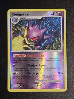 Gengar 18/100 Stormfront Reverse Holo Rare Pokemon LP Clean Front Back scratch - Image 3