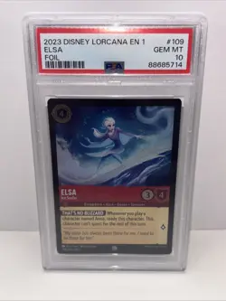 PSA 10 Disney Lorcana Elsa - Ice Surfer 109/204 Gem Mint Foil - Image 1
