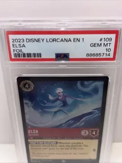 PSA 10 Disney Lorcana Elsa - Ice Surfer 109/204 Gem Mint Foil - Image 3