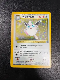 Pokemon WOTC 1999 Jungle Base Set Wigglytuff holo Rare Vintage Pokemon Card - Image 1