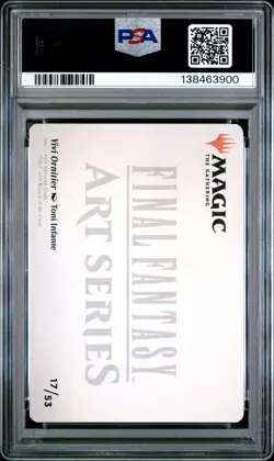 2025 MTG FINAL FANTASY ART SERIES GOLD STAMPED #17 VIVI ORNITIER PSA 8 - Image 2