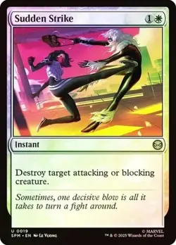 MTG Magic the Gathering Sudden Strike (19/308) Marvel's Spider-Man NM FOIL - Image 1