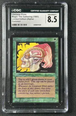 LLANOWAR ELVES CGC 8.5 1993 MAGIC: THE GATHERING MTG ALPHA LIMITED EDITION 1029 - Image 1