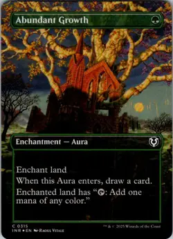 Magic | INR | Abundant Growth (Borderless) | 315 | Foil | NM - Image 1
