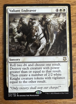 MTG Adventures in the Forgotten Realms Commander, Valiant Endeavor - Image 1