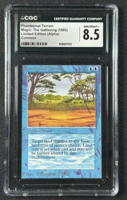 PHANTASMAL TERRAIN CGC 8.5 1993 MAGIC: THE GATHERING MTG ALPHA LIMITED 1052 - Image 1