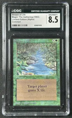 STREAM OF LIFE CGC 8.5 1993 MAGIC: THE GATHERING MTG ALPHA LIMITED EDITION 1035 - Image 1