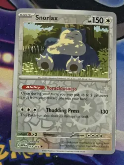 Pokemon TCG Snorlax 143/165 - SV: Scarlet & Violet 151 Reverse Holo - Image 1