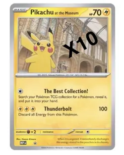 10x Pokemon Pikachu at the Natural History Museum Sealed Jumbo Promo SVP - Image 1