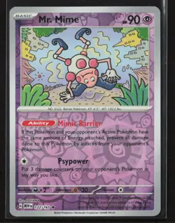 Mr. Mime #122/165 SV: Scarlet & Violet 151 Reverse Holo Pokemon TCG NM/M - Image 1