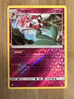 Florges - 86/131 - Rare - Reverse Holo LP, English Pokemon Sun & Moon Forbidden - Image 1