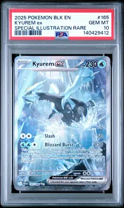 2025 Pokemon Black Bolt Kyurem EX Special Illustration Rare #165 PSA 10 GEM MINT - Image 1