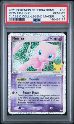 2021 POKEMON CELEBRATIONS CLASSIC COLLECTION #88 MEW EX-HOLO PSA 10 - Image 1