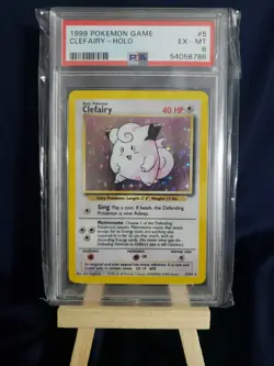 Clefairy 5/102 Base Set Holo 1999 Pokemon Graded Psa 6 - Image 1