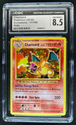 2016 Pokemon XY Evolutions Charizard Holo #11/108 CGC 8.5 - Image 1