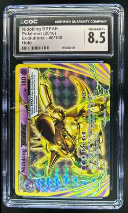 2016 Pokemon XY Evolutions Nidoking #46/108 CGC 8.5 - Image 1