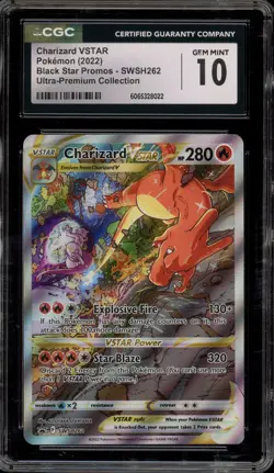 Pokemon Charizard VSTAR Ultra-Premium Coll. Full Alt Art Promo SWSH262 CGC 10 - Image 1
