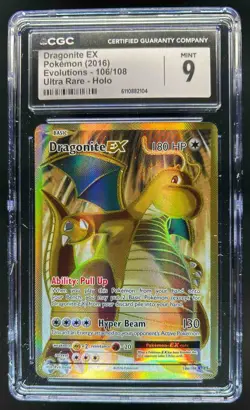 2016 Pokemon XY Evolutions Dragonite #106/108 CGC 9 - Image 1