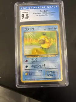 Pokemon, Psyduck, #54, 1997, CGC 9.5 Mint Japanese, Mystery Of The Fossil - Image 1