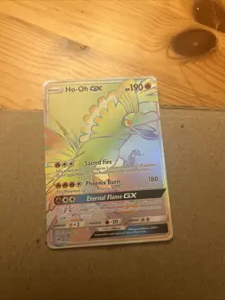Pokemon TCG Ho-Oh GX Rainbow Holo Promo Card Sun & Moon SM80 - Image 1