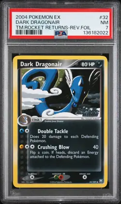 2004 POKEMON EX TEAM ROCKET RETURNS #32 DARK DRAGONAIR-REVERSE FOIL PSA 7 - Image 1