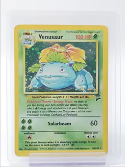 VENUSAUR 2000 POKEMON BASE SET 2 RARE HOLO 18/130 Q3668 - Image 1
