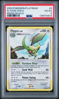2009 POKEMON PLATINUM RISING RIVALS #5 FLYGON-HOLO PSA 4 - Image 1