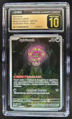 2025 Pokemon Mega Evolution Spiritomb Pristine Illustration Rare #148/132 CGC 10 - Image 1