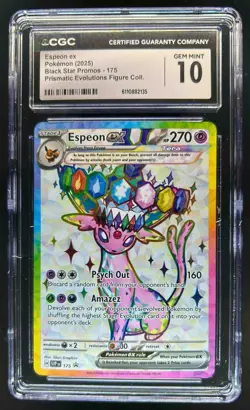 2023-25 Pokemon SV Black Star Promos SVP EN Espeon ex #175 CGC 10 - Image 1