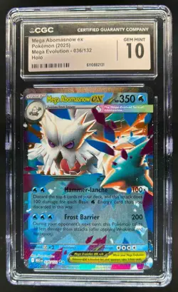 2025 Pokemon Mega Evolution Abomasnow ex Holo Double Rare #036/132 CGC 10 - Image 1