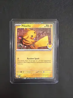Pikachu 051 /162 Stamped 2026 Pokemon Day 30th Anniversary Promo Cosmos w/ SWIRL - Image 3