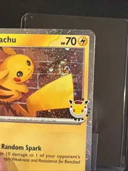 Pikachu 051 /162 Stamped 2026 Pokemon Day 30th Anniversary Promo Cosmos w/ SWIRL - Image 5