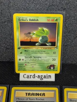 Pokemon TCG Gym Heroes 1st Edition 7 Card Lot - LP (Print Error) - Image 3
