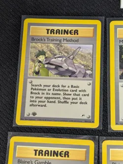 Pokemon TCG Gym Heroes 1st Edition 7 Card Lot - LP (Print Error) - Image 4