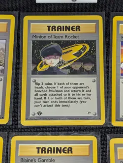 Pokemon TCG Gym Heroes 1st Edition 7 Card Lot - LP (Print Error) - Image 5