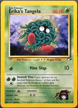 Erika's Tangela 79/132 Gym Heroes Pokemon TCG 1999 LP - Image 1