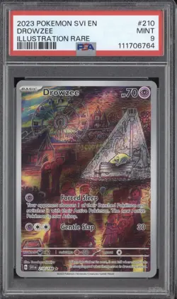 Drowzee 2023 Pokemon Scarlet & Violet 210/198 Illustration Rare PSA 9 - Image 1