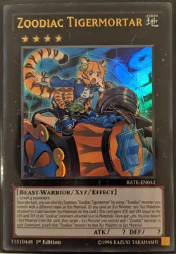 YuGiOh Zoodiac Tigermortar Ultra Rare 1st Edition RATE-EN052/MP17-EN207 - Image 1