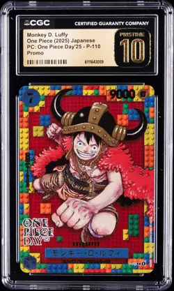 2025 ONE PIECE JPN PC: ONE PIECE DAY '25 PROMO MONKEY D. LUFFY CGC 10 PRISTINE - Image 1
